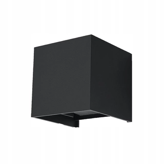 Záhradné nástenné svietidlo - Sollux Lighting čierne záhradné nástenné svietidlo, integrovaný 6W LED zdroj